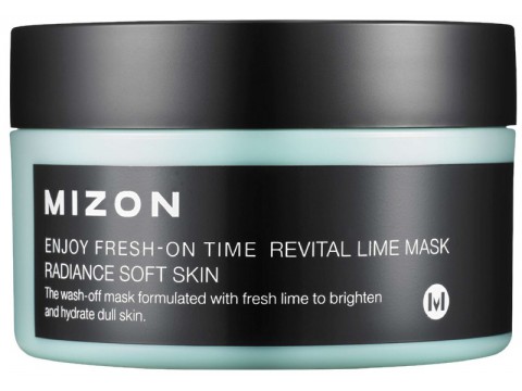 Mizon tepama veido kaukė Enjoy Fresh-On Time Revital Lime Mask skaistinanti ir drėkinanti odą, su žaliosiomis citrinomis 100ml 
